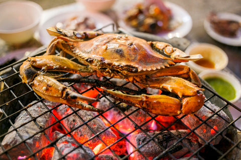 Tucker Barbecues Charcoal Cookery crab