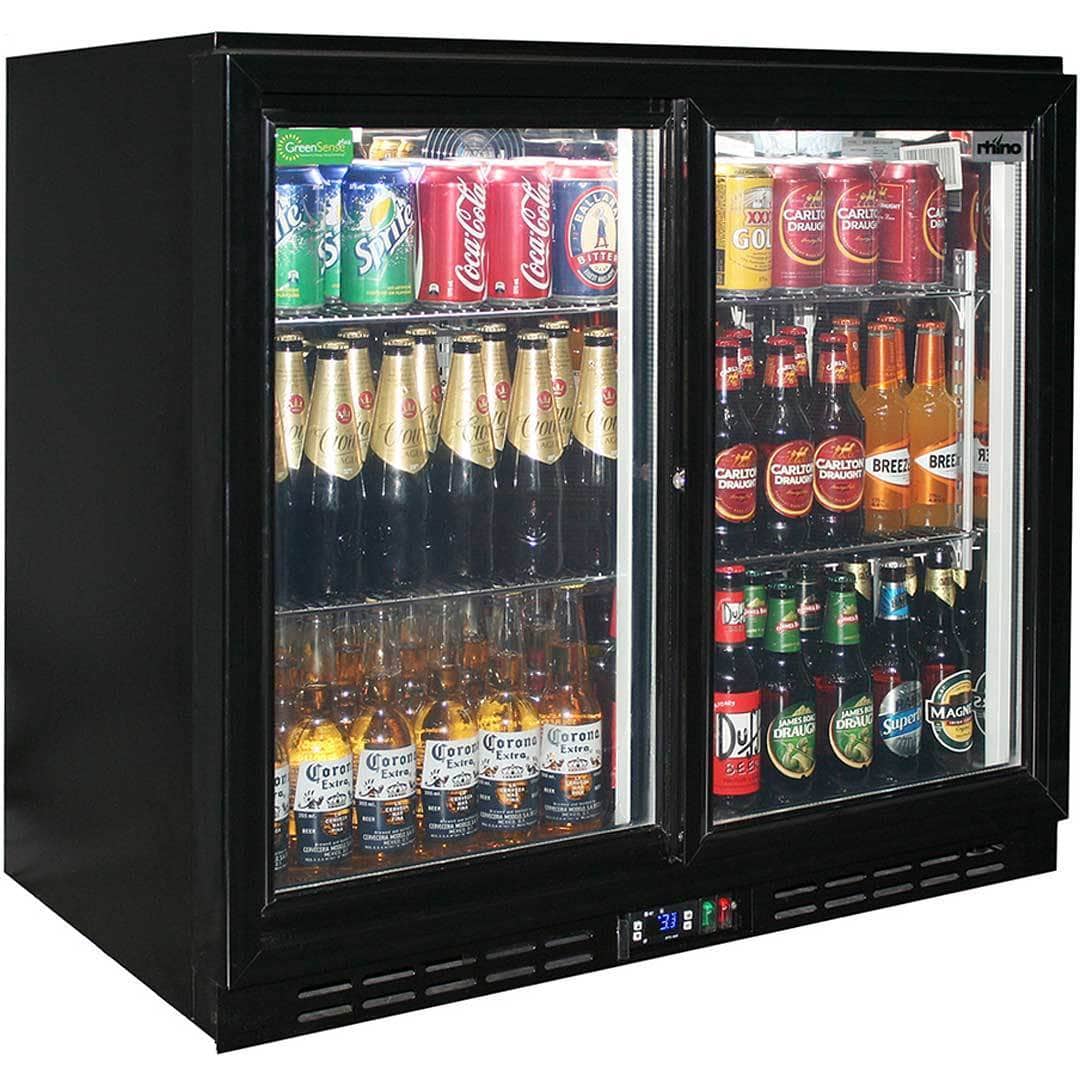 Rhino Black 2 Door Bar Fridge SG2HB Tucker Barbecues