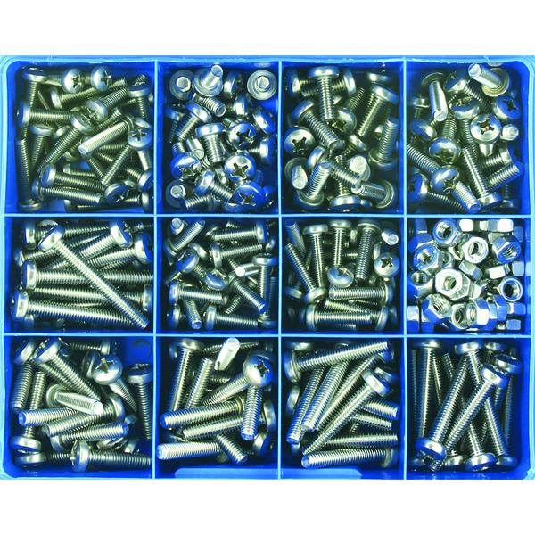 345pc Mm Machine Screw Assortment Pan Hd 316a4 Assortments Stainl Tool Factory 