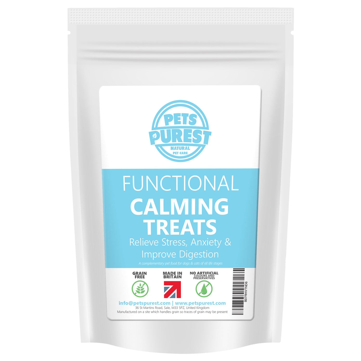 Image of Pets Purest 100% Natural Functional Calming Treats For Pets - 70g Bag
