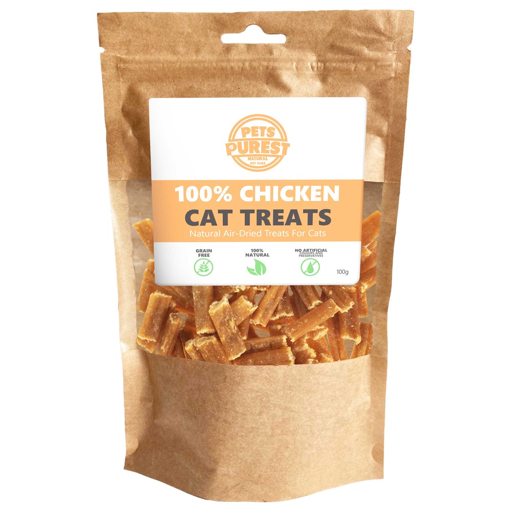 Image of Pets Purest 100% Natural Chicken Nibbles Treat For Cats | 100g