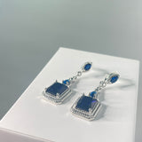 Blue Stone Dangle Earrings - Whaleycorn.com