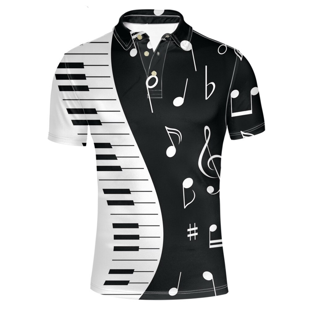 Music Piano Keys Men Polo Shirt - Artistic Pod