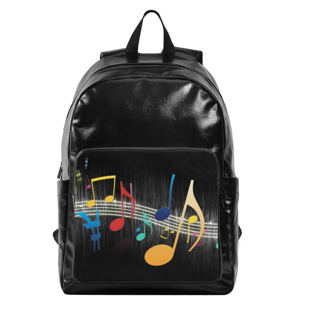 Musical Notes Print Backpack - Artistic Pod