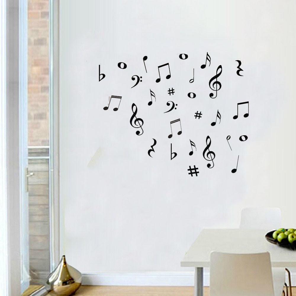 45 Music Notes Vinyl Wall Sticker Love Art Home Decoration