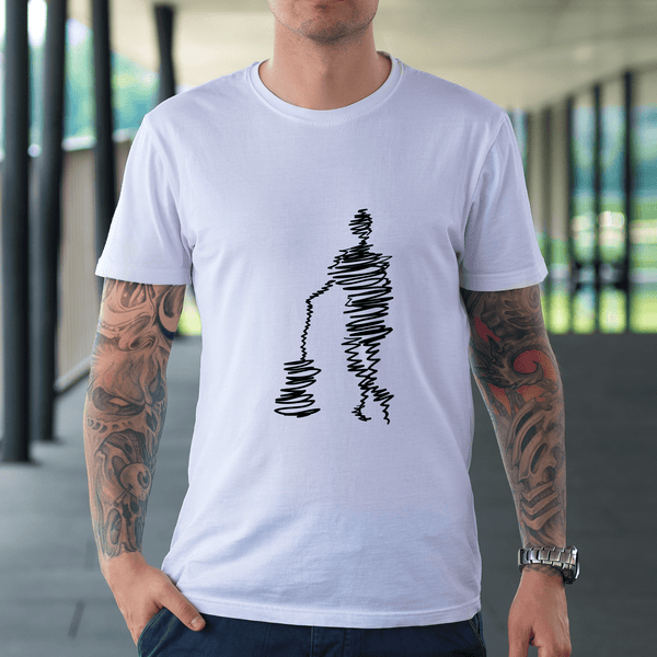 Man with Guitar Sketch Ultra Cotton T-Shirt - Artistic Pod