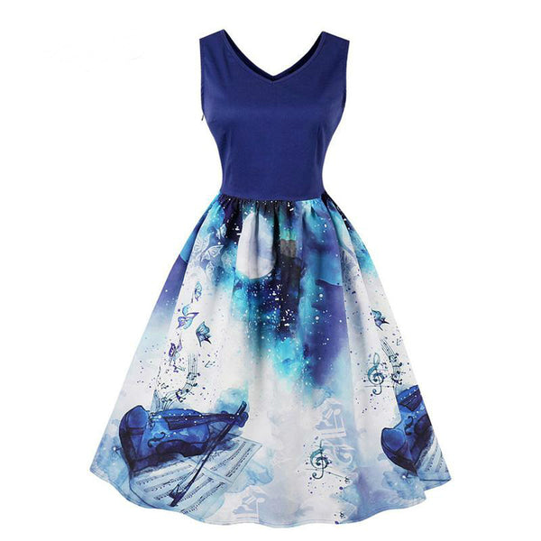 Starry Night Violin Dress - Artistic Pod