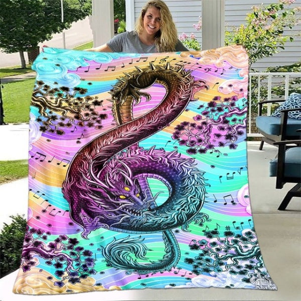 3D Music Note Guitar Blanket