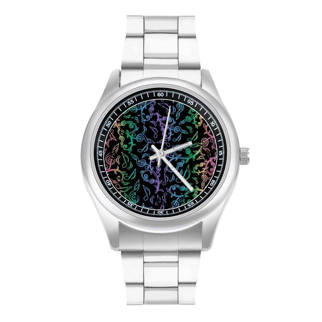 Music Note Pattern Quartz Watch