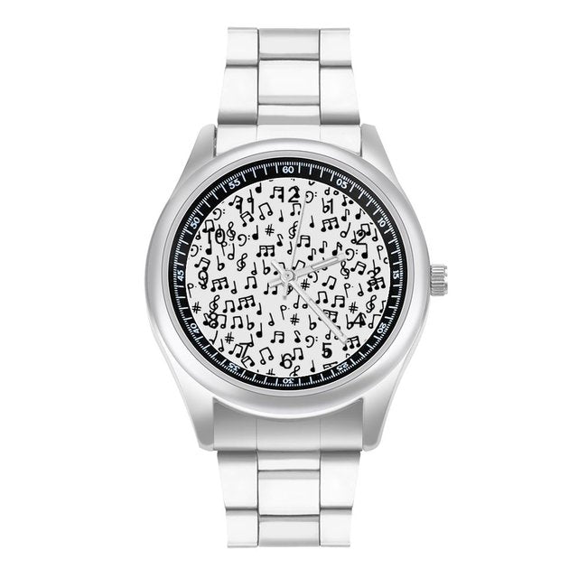 Music Note Pattern Quartz Watch