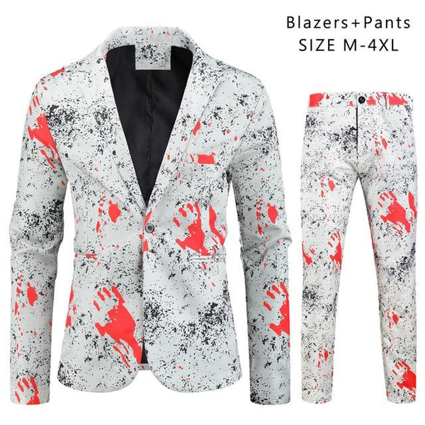 Colorful Music Notes Men's Suit (Waistcoat/Blazer/Pants) - Artistic Pod