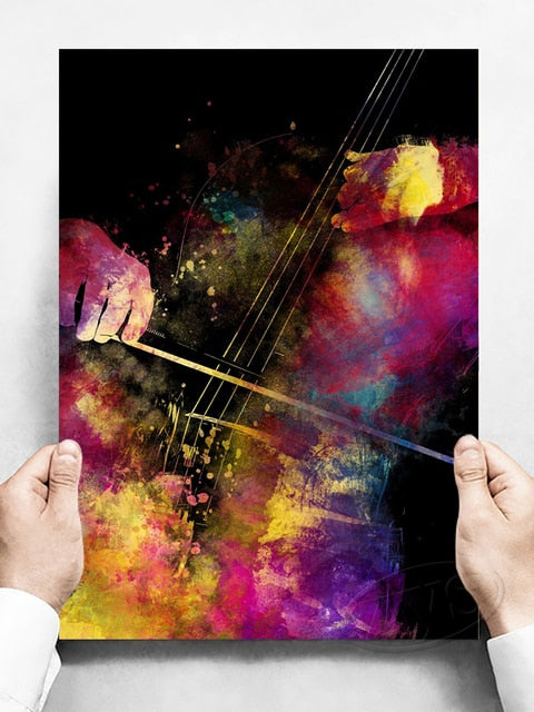 Colorful Music Instruments Poster