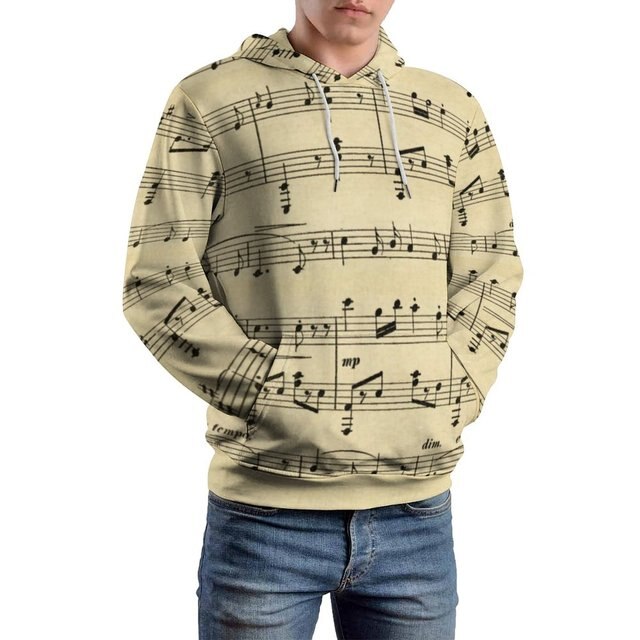 Music Note Instrument Loose Hoodie