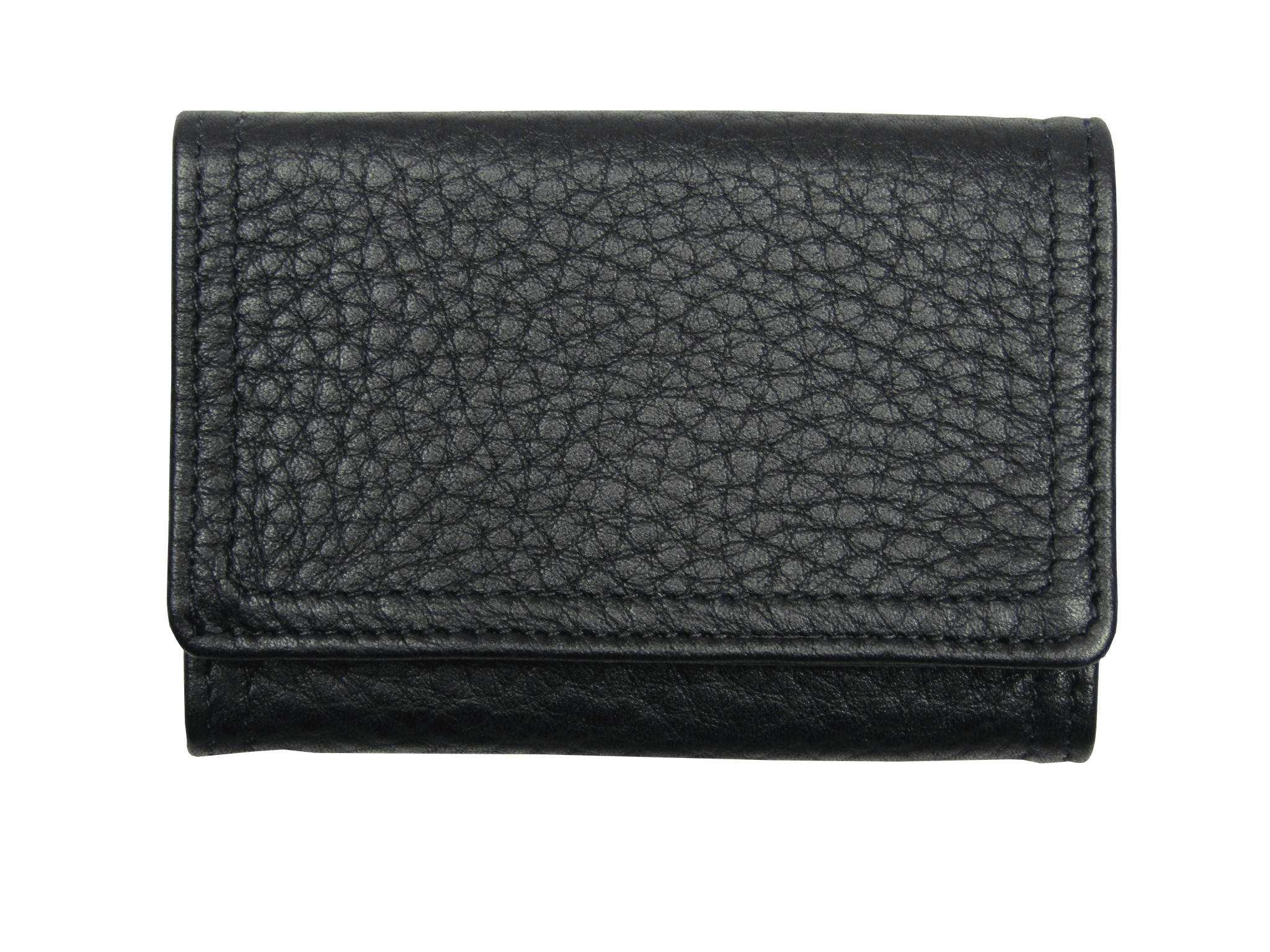 Small Leather Wallet in Black Grained Calf Leather – Old Sole