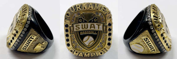 SWAT Baseball Black/Gold Champion Ring