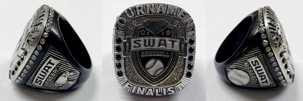 SWAT Baseball Black/Silver Finalist Ring