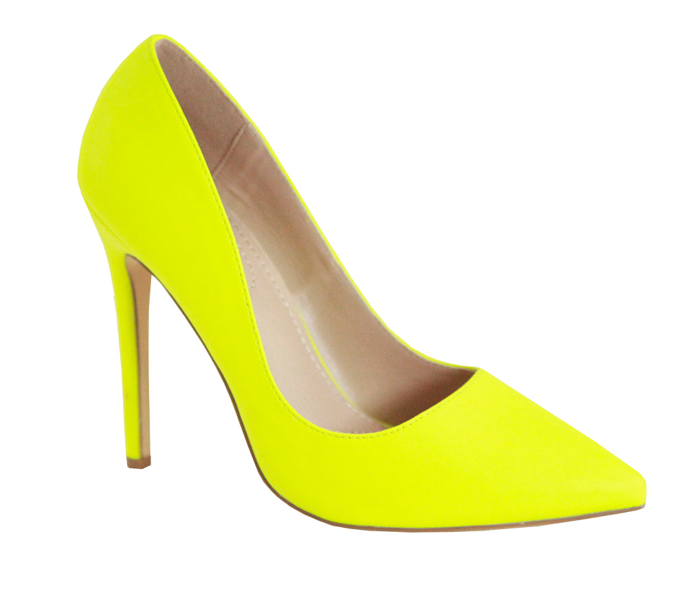 lime neon heels