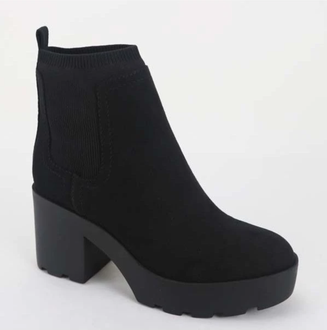 bamboo platform ankle booties