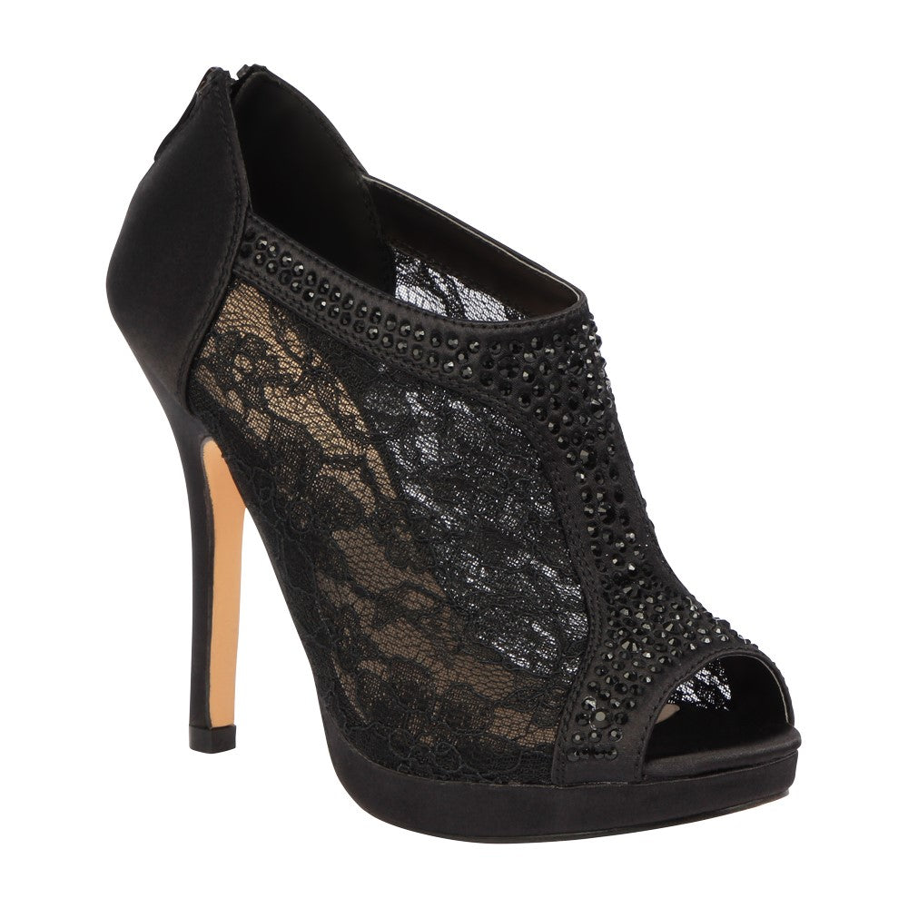 Blossom Yael-9 Black Lace Dressy Heel 