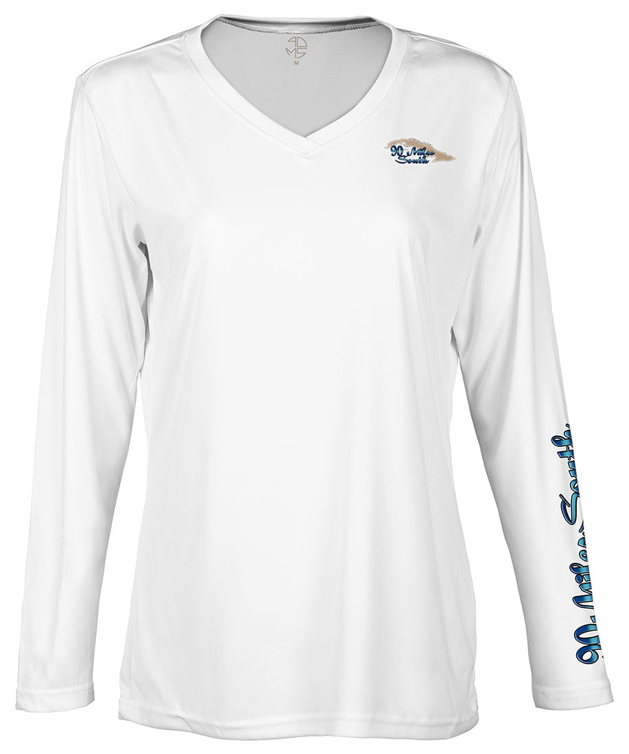 Women's Tampa Bay Rays Majestic White Every Aspect Pinstripe Raglan V-Neck  T-Shirt