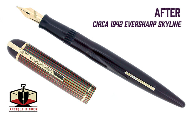 Circa 1942 Eversharp Skyline Fountain Pen After Restoration