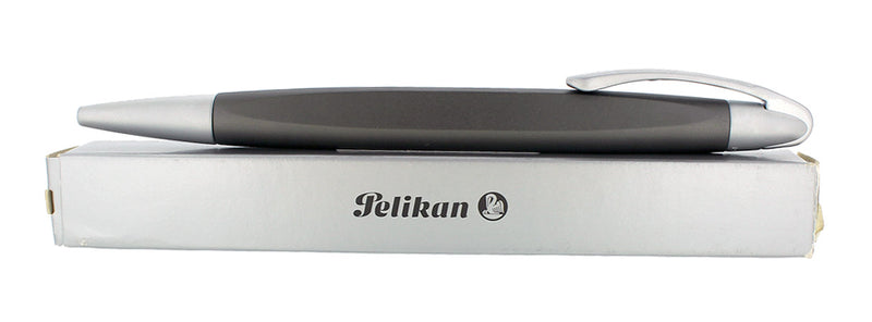 NEW IN BOX PELIKAN K74 FORM ALU-TITAN MATTE BLACK AND ALUMINUM BALLPOINT PEN OFFERED BY ANTIQUE DIGGER