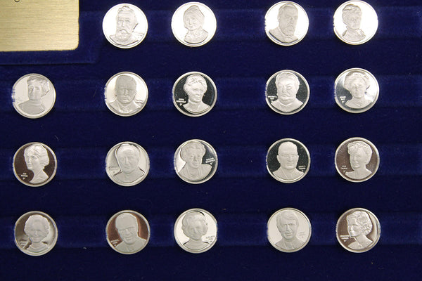1977 STERLING SILVER FRANKLIN MINT PRESIDENTS FIRST LADIES 80 COIN SET ...