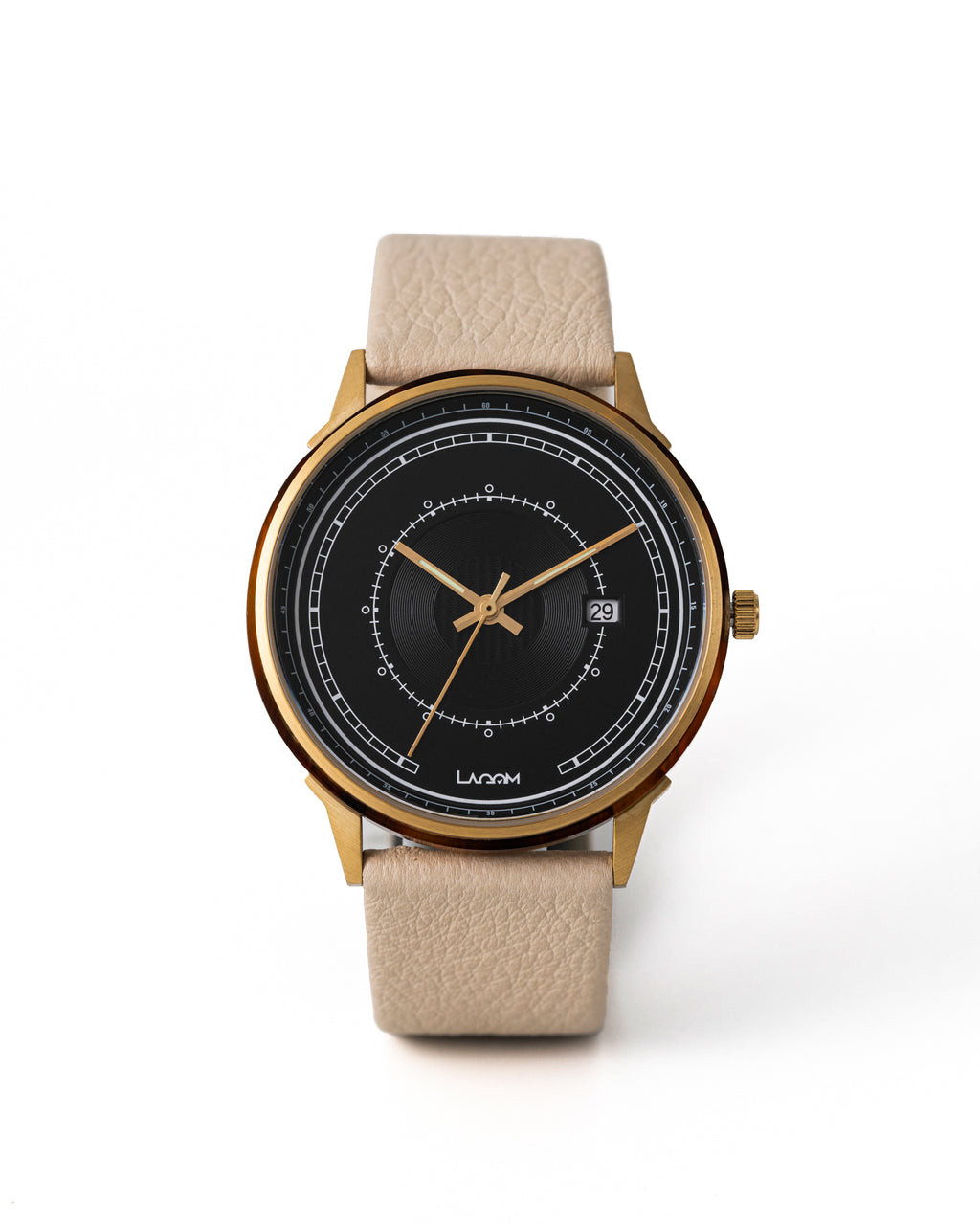SAMPLE) LW036-Gold.Black.Beige (SAMPLE) – LAGOM Watches