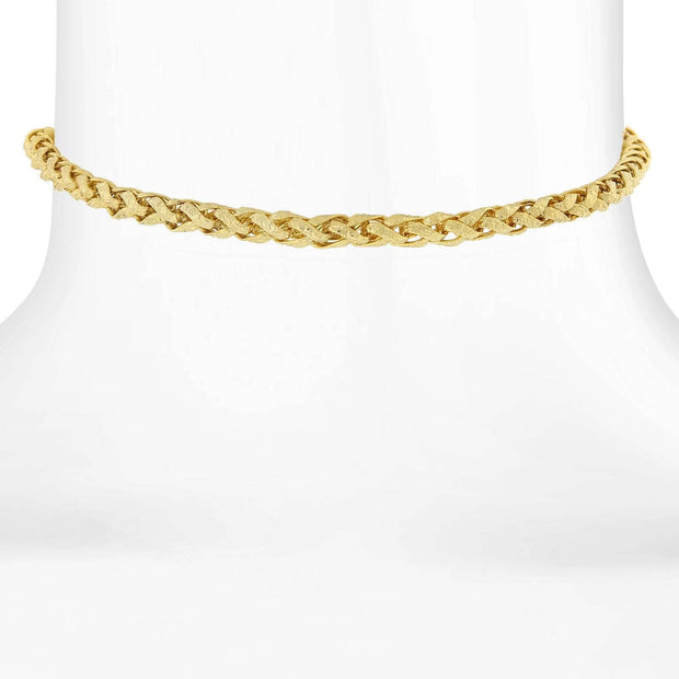 14k Gold Dipped Rope Chain Choker 12 In Adj