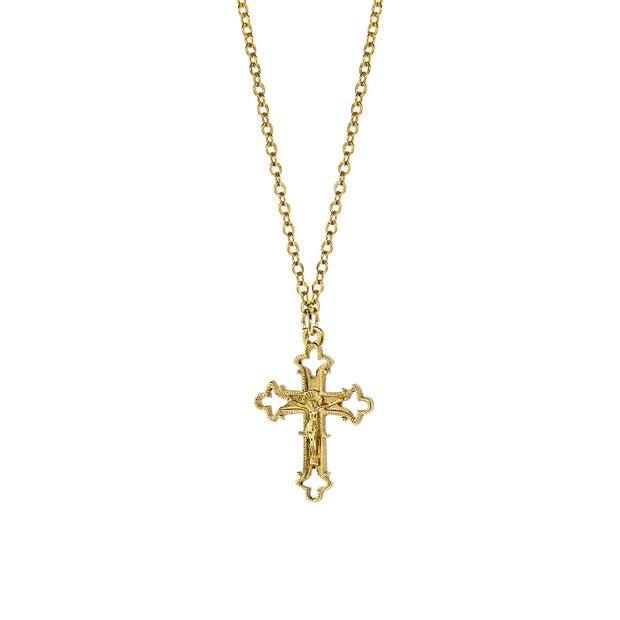 Symbols Of Faith Crucifix Cross Necklace 18 Inch Chain | 1928 Jewelry