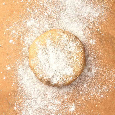 graham cracker dough dusted with flour