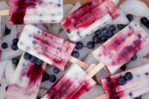 RED, WHITE, & BLUEBERRY POPSICLES