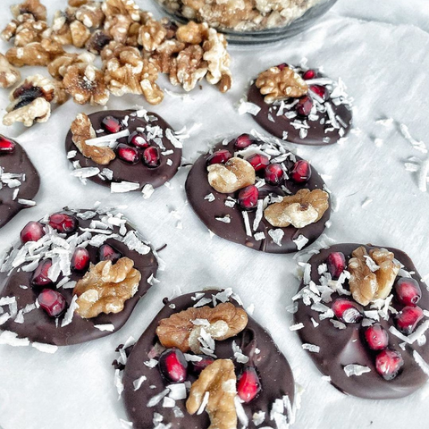 Superfood chocolate coins by sweetly selina