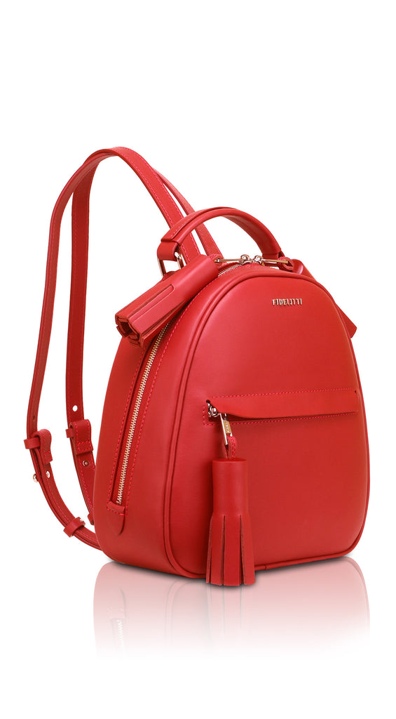 Woman Leather Backpack Lady Anne Vogue Red – Ankobags