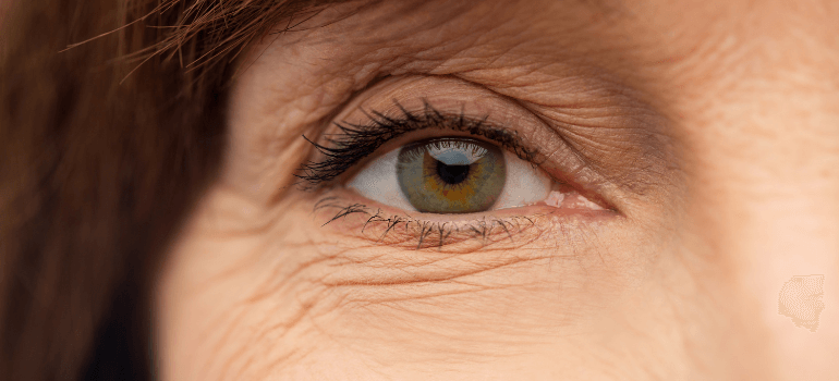 close up of woman's eye