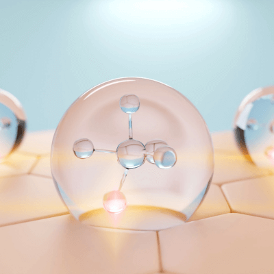 collagen absorbing into skin science animation