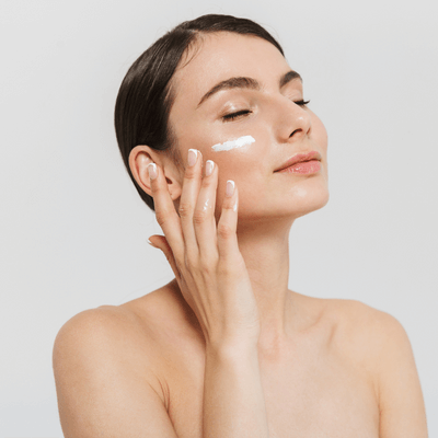 applying skincare products