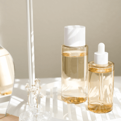 skincare products and serums