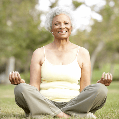 woman meditating