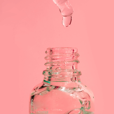 serum on pink background