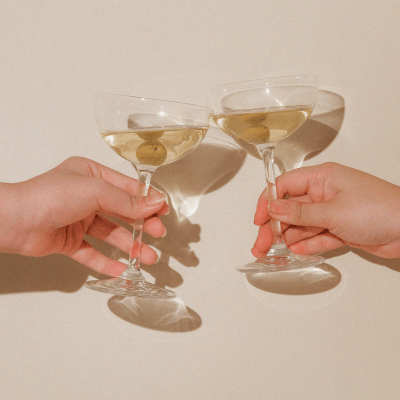 cheers between two glasses