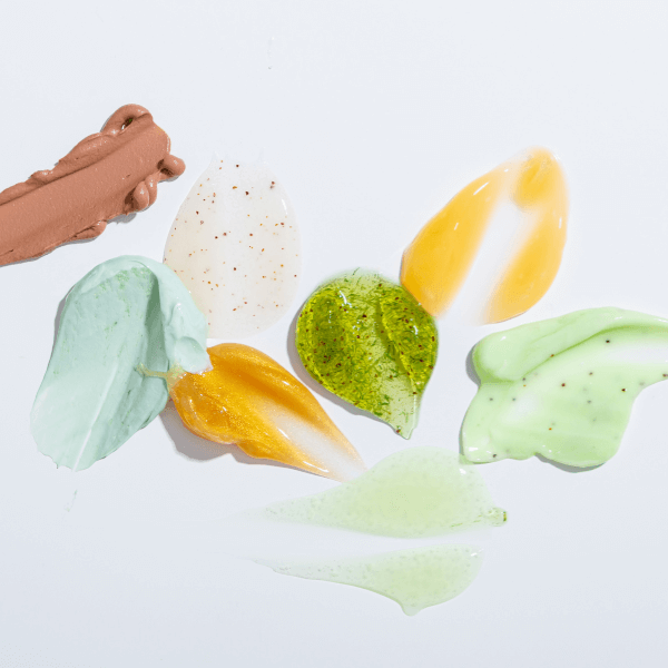 skincare swatches of all different colors