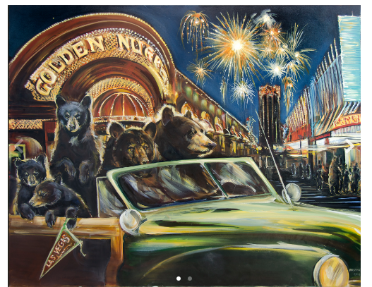 "Bear's Night Out" Gallery Wrap