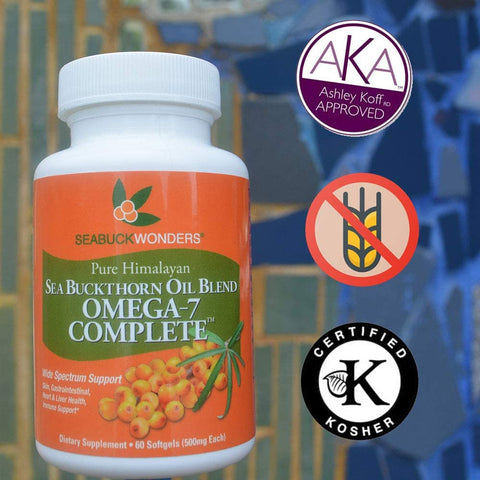 Omega 7 Complete is Ashley Koff Certified, Gluten Free, and Kosher Certified