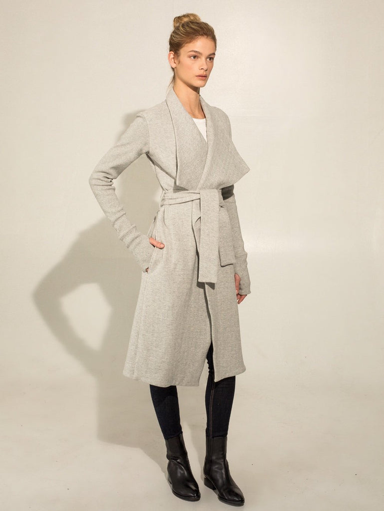 Two Bits Equestrian Wrap Coat Gray 