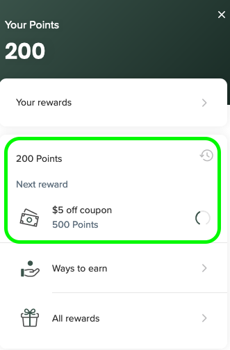 reward bubble points