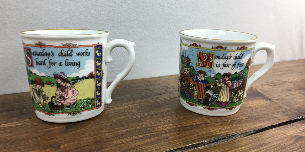 Tasses d'anniversaire Royal Worcester