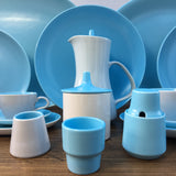 Poole Pottery Bleu ciel et gris tourterelle