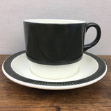 Poole Pottery Charcoal Breakfast Cup & Saucer
