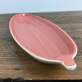 Rote indische Gurkenschale von Poole Pottery